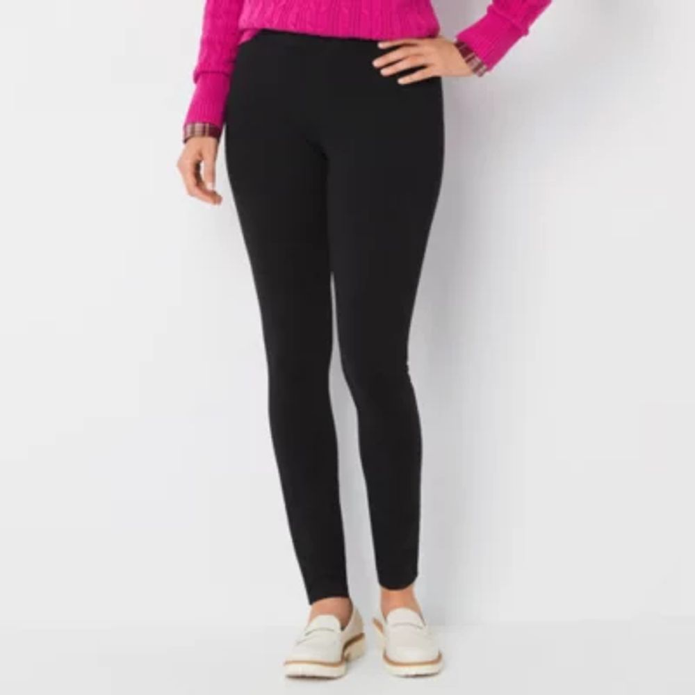 St. John's Bay Womens Skinny Mid Rise Regular Fit Tall Pull-On Pant