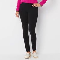 St. John's Bay Womens Skinny Mid Rise Regular Fit Tall Pull-On Pant
