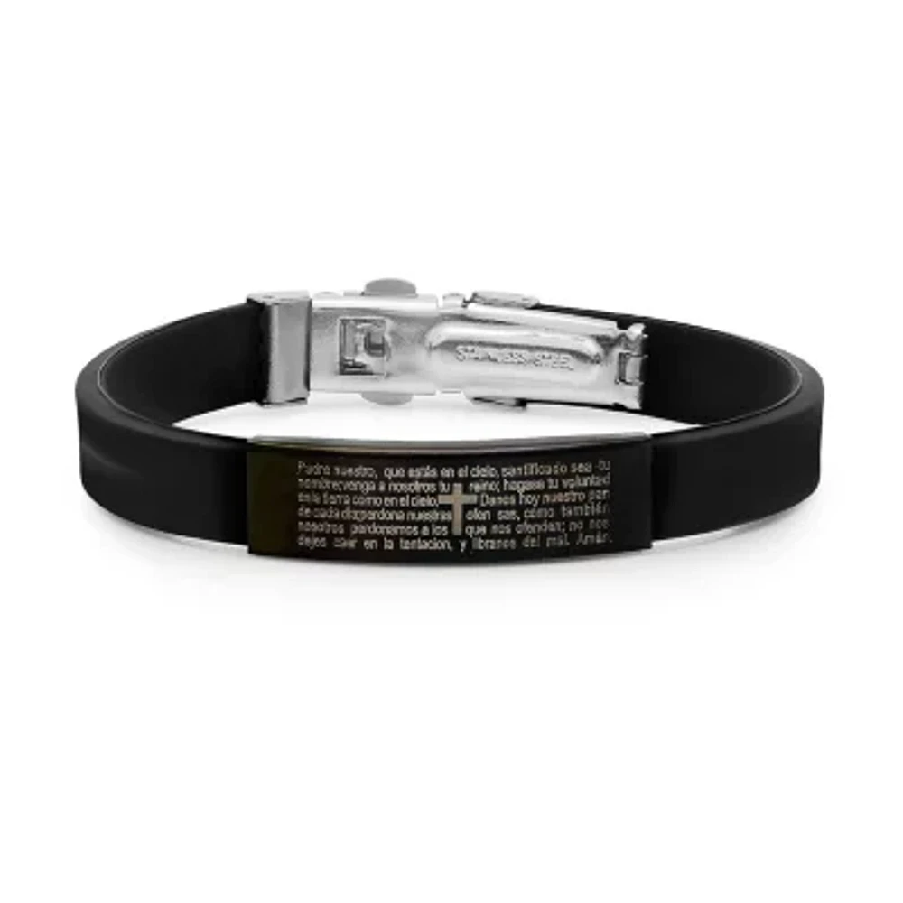 Steeltime Mens Stainless Steel 8 Inch Solid Id Bracelet