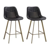 Corliving Christoff Stool 2-pc. Counter Height Upholstered Bar