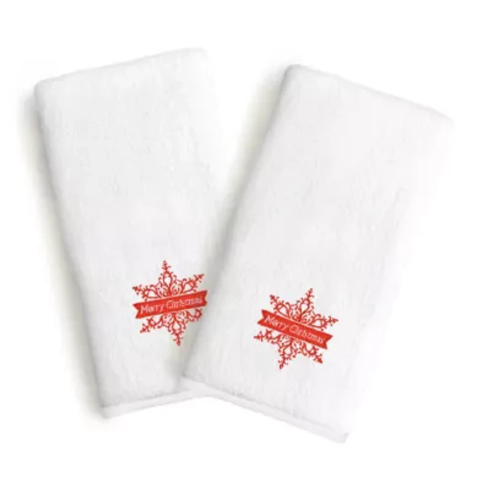Linum Home Textiles Merry Christmas 2-pc. Hand Towel