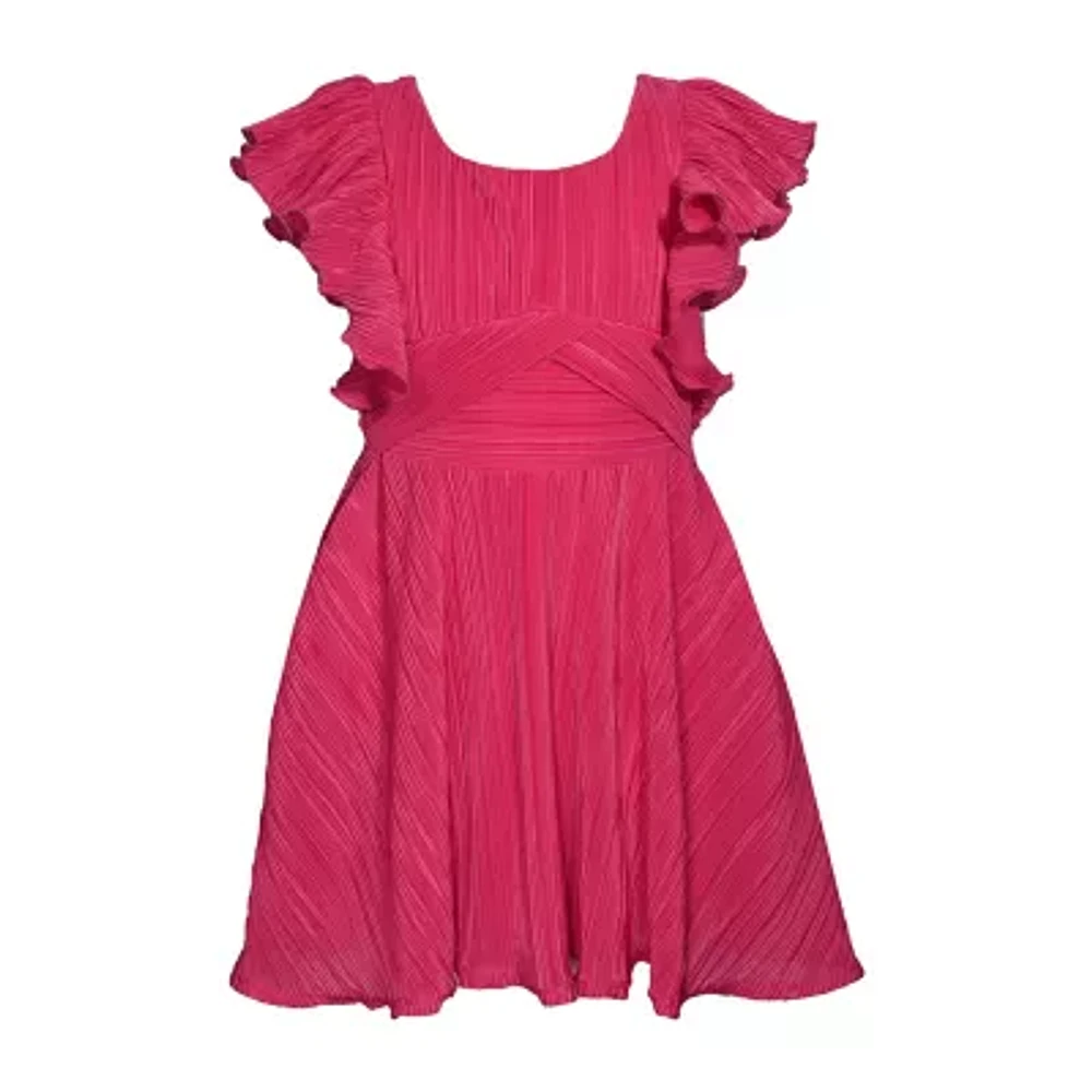 Bonnie Jean Big Kid Girls Short Sleeve Ruffled Fit + Flare Dress