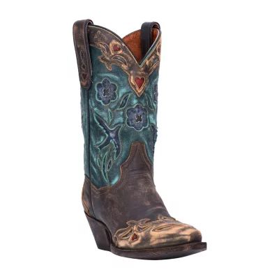 Dan Post Womens Vintage Bluebird Block Heel Cowboy Boots