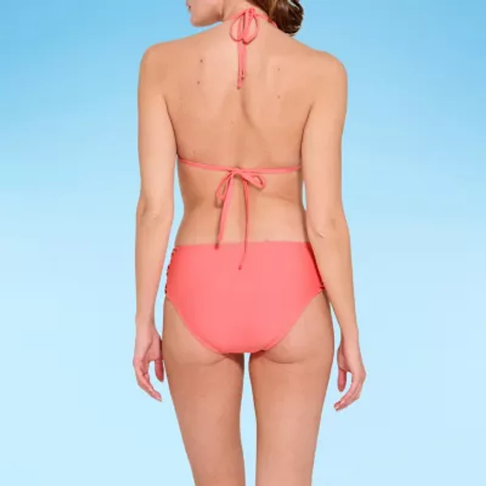 Decree Adjustable Straps Juniors Triangle Bikini Swimsuit Top