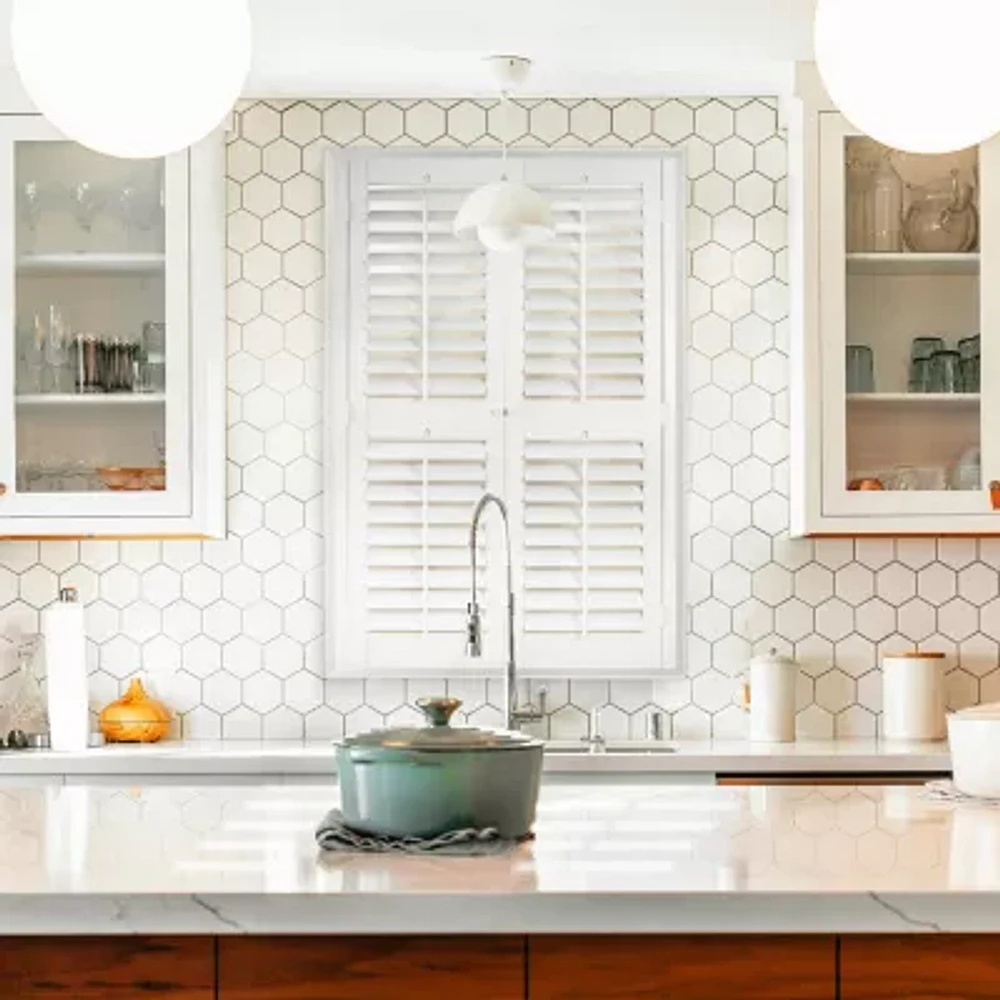 Home Basics Plantation Faux Wood Interior Shutter