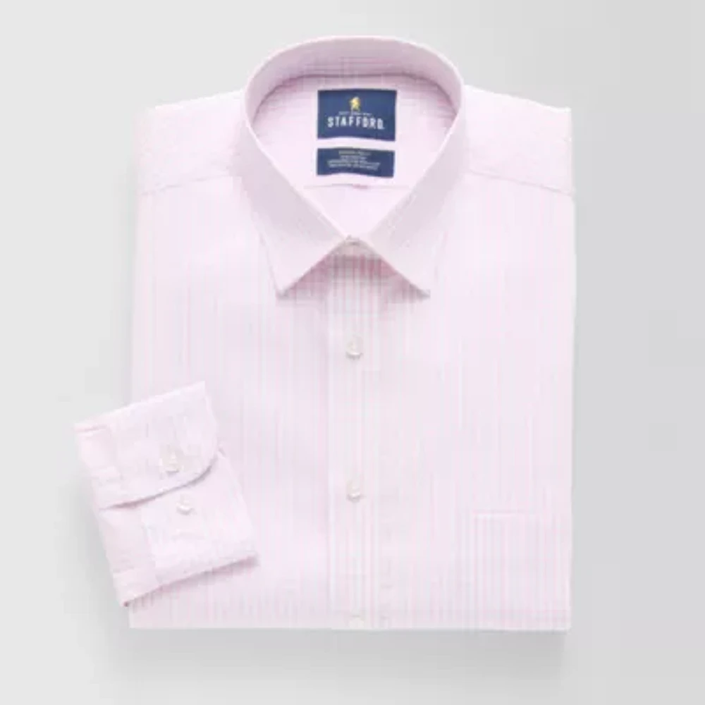 Stafford Smart Tech Mens Slim Fit Long Sleeve Dress Shirt