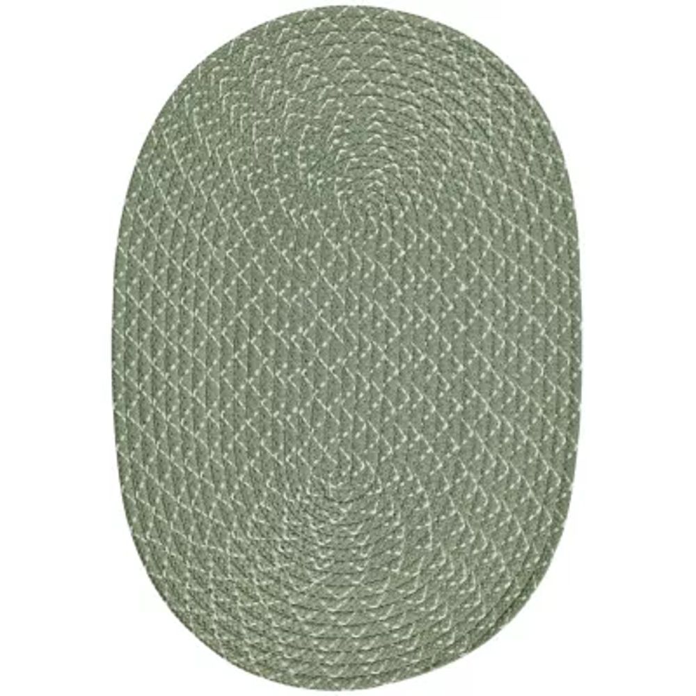 Better Trends Sunsplash Braided Reversible Indoor Outdoor Oval Accent Rug