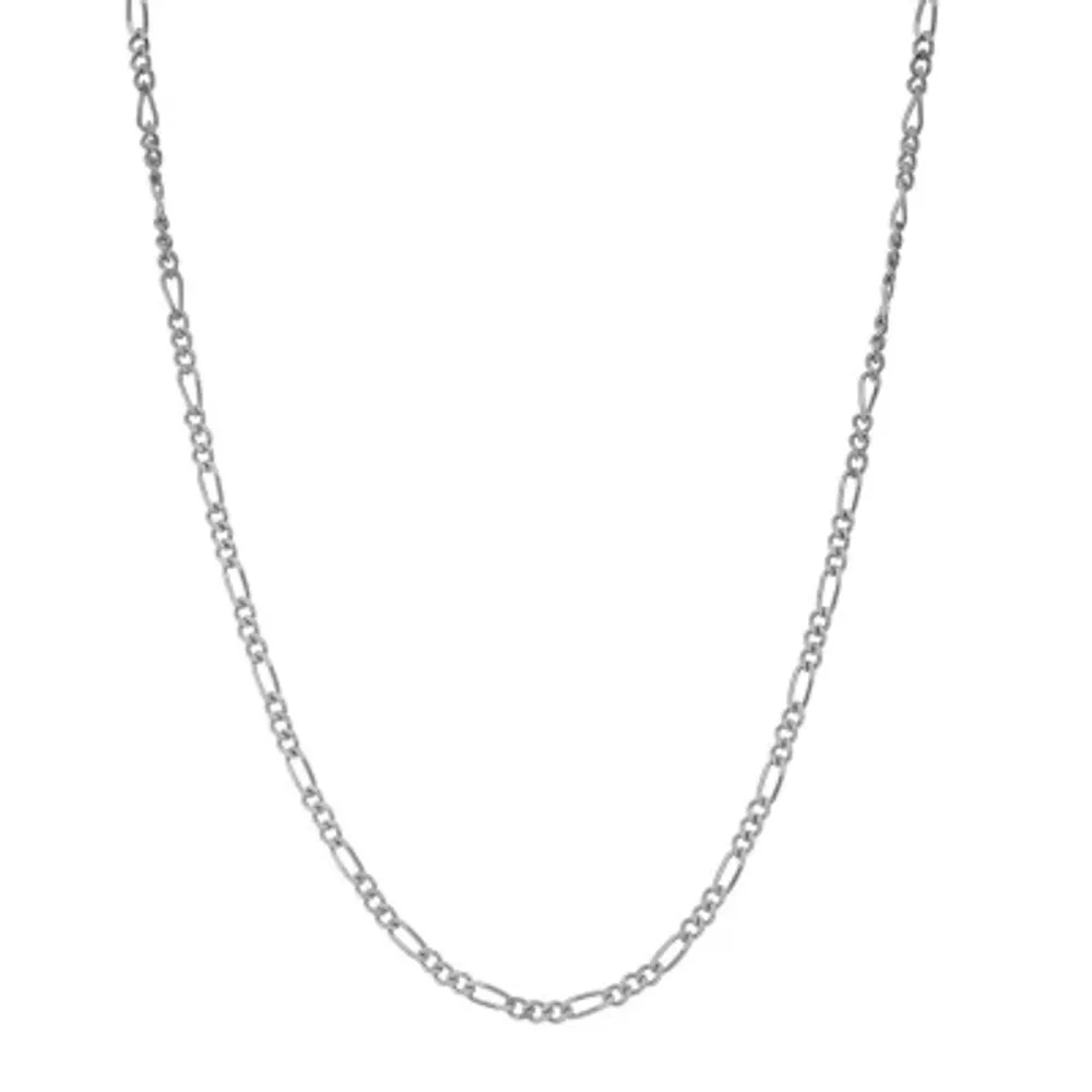 Girls Sterling Silver 13 Inch Figaro Chain Necklace