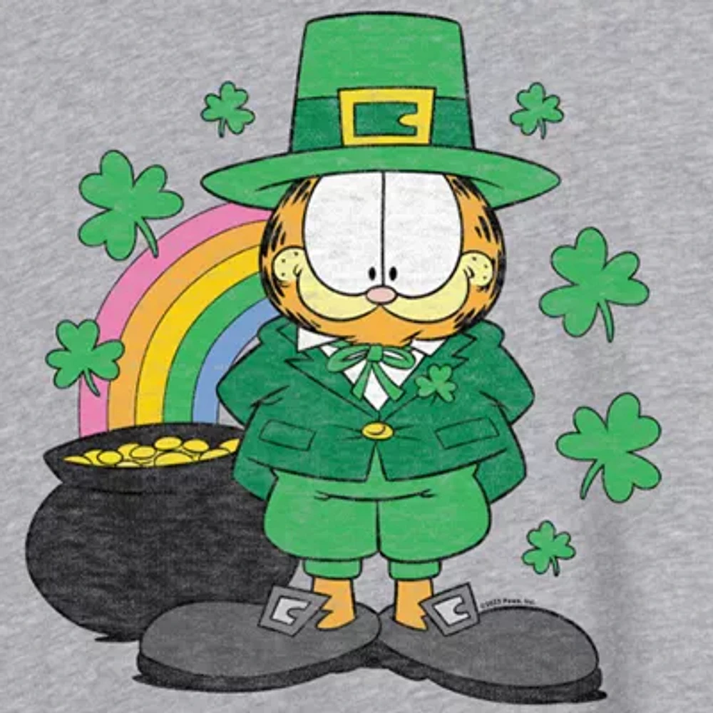 Womens Crew Neck Short Sleeve Regular Fit Garfield Juniors Graphic T-Shirt