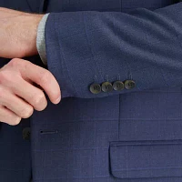 Haggar JMH Tailored Windowpane Mens Stretch Fabric Classic Fit Suit Jacket