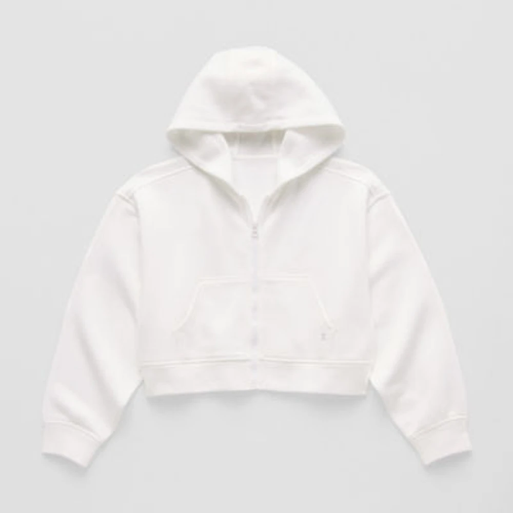 Xersion Little & Big Kid Girls Long Sleeve Fleece Zipper Active Hoodie
