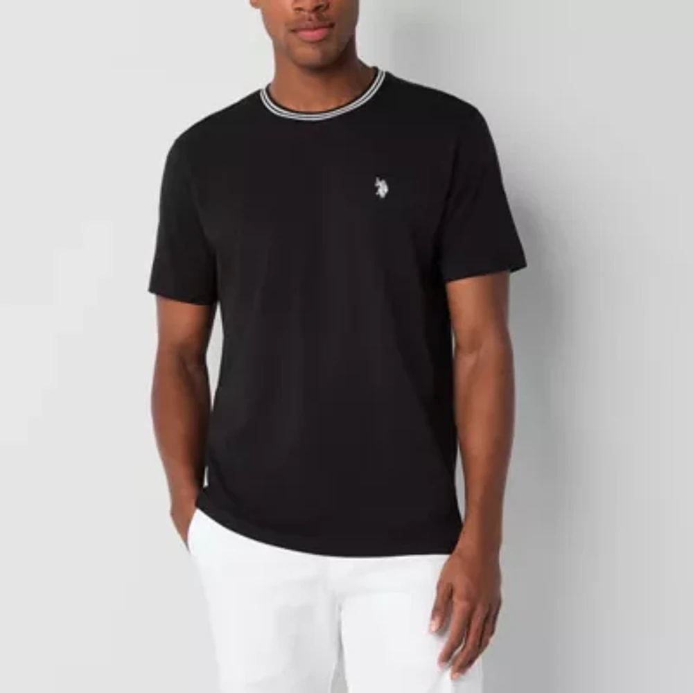 U.S. Polo Assn. Tipped Stretch Mens Crew Neck Short Sleeve Fabric T-Shirt