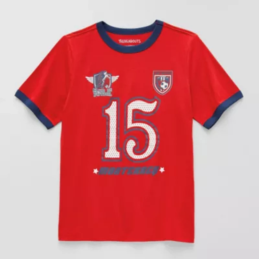 Thereabouts Little & Big Kid Boys Crew Neck Short Sleeve Regular Fit Graphic T-Shirt