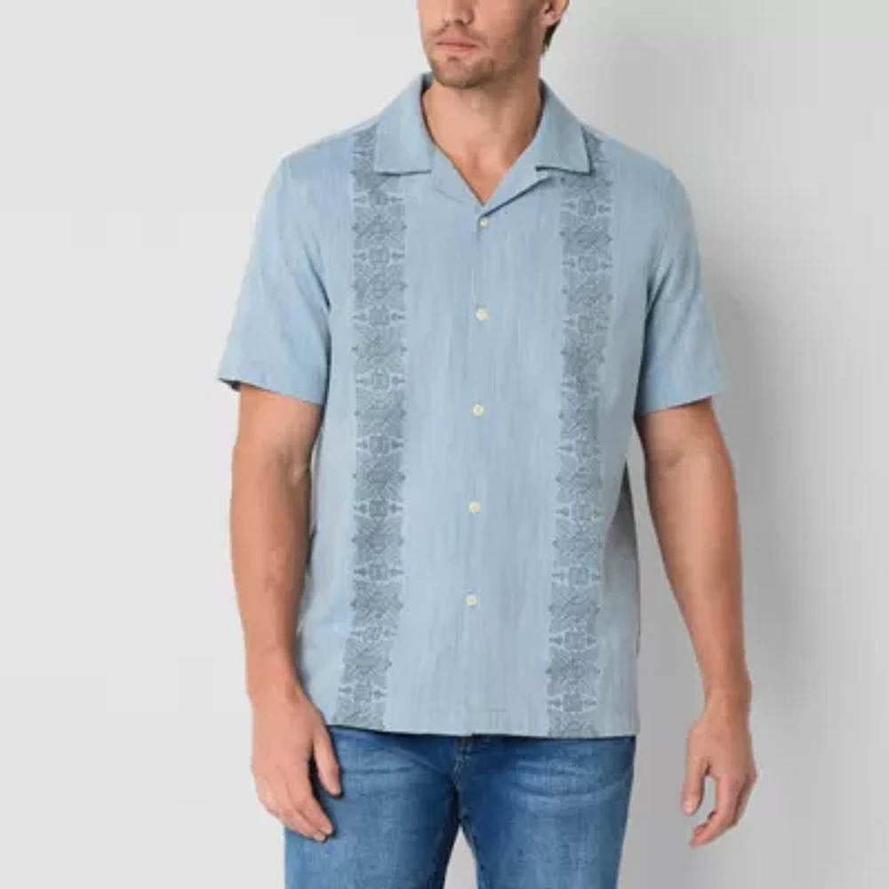 Frye and Co. Mens Short Sleeve Regular Fit Button-Down Shirt