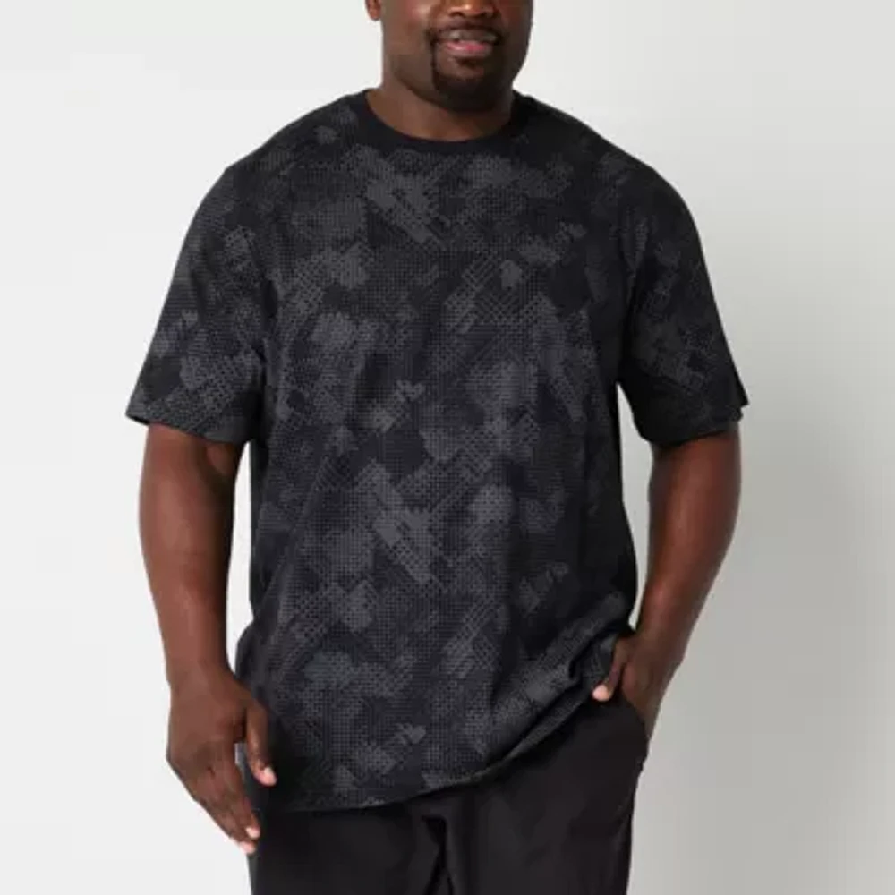 Xersion Mens Crew Neck Short Sleeve Regular Fit Big and Tall Graphic T-Shirt