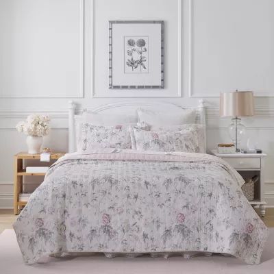 Laura Ashley Breezy Floral Reversible Quilt Set