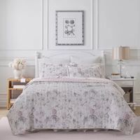 Laura Ashley Breezy Floral Reversible Quilt Set