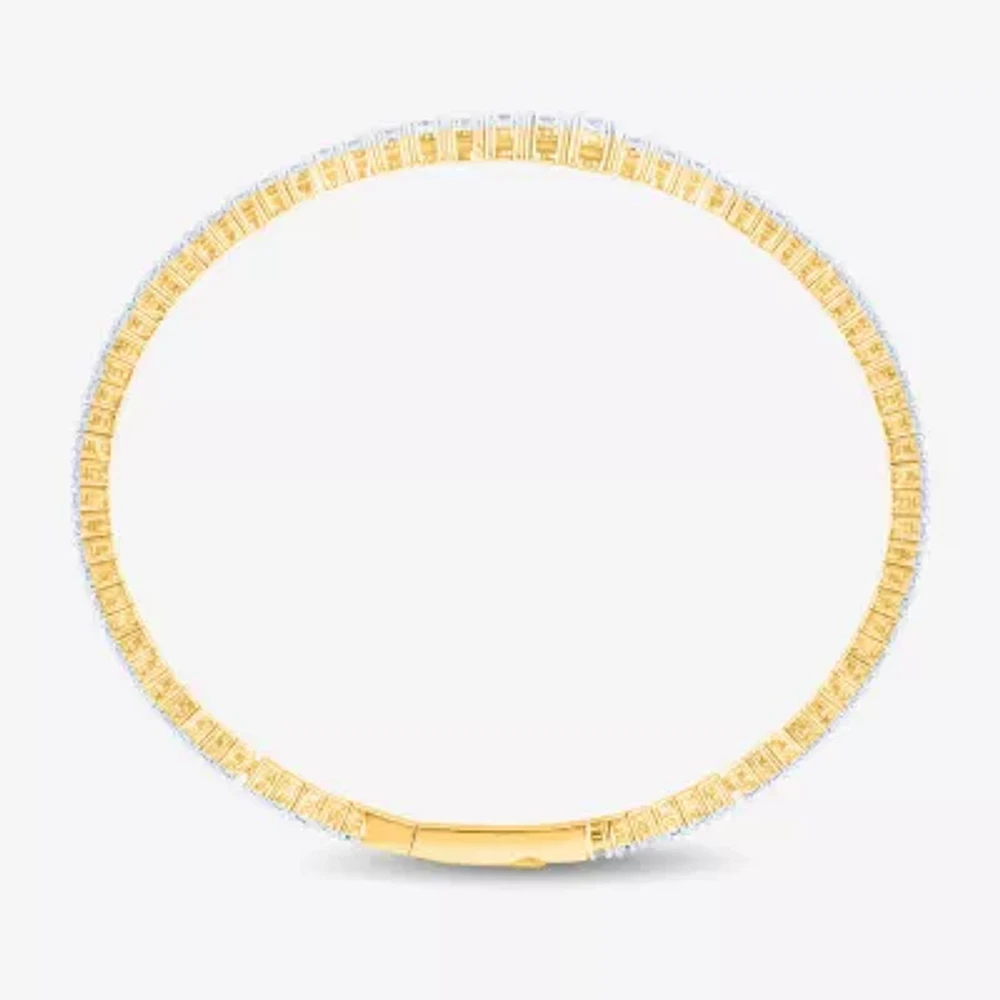(H-I / Si2-I1) Womens 2 CT. T.W. Lab Grown White Diamond 10K Gold 6 3/4 Inch Tennis Bracelet