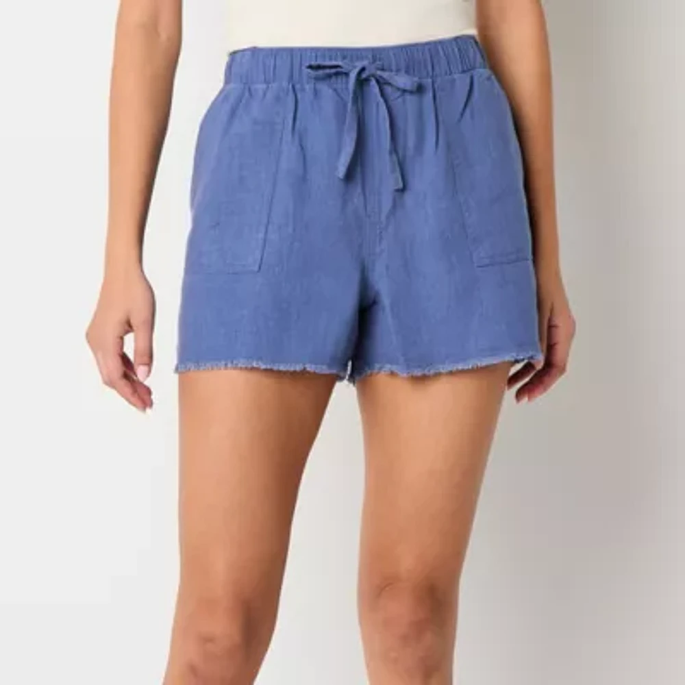 a.n.a Womens Utility Mid Rise 3 1/2" Pull-On Short