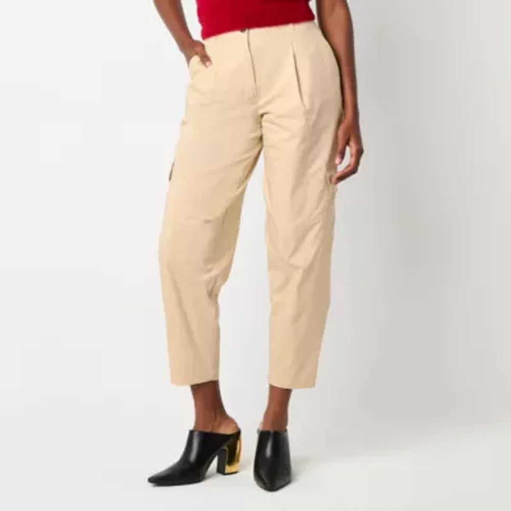 Worthington Womens Tapered Tall Cargo Pant