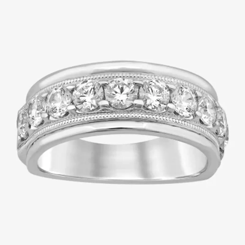 Mens 5MM 2 CT. T.W. Natural White Diamond 10K Gold Wedding Band