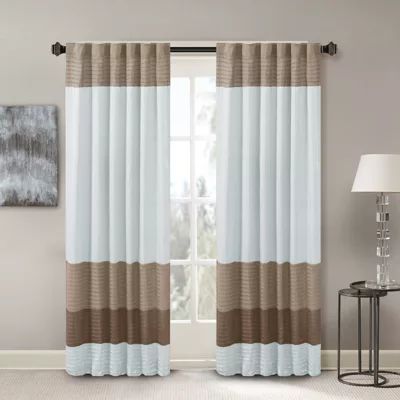 Madison Park Tradewinds 50"W X 84"L Rod Pocket Back Tab Energy Saving Light-Filtering Single Curtain Panel