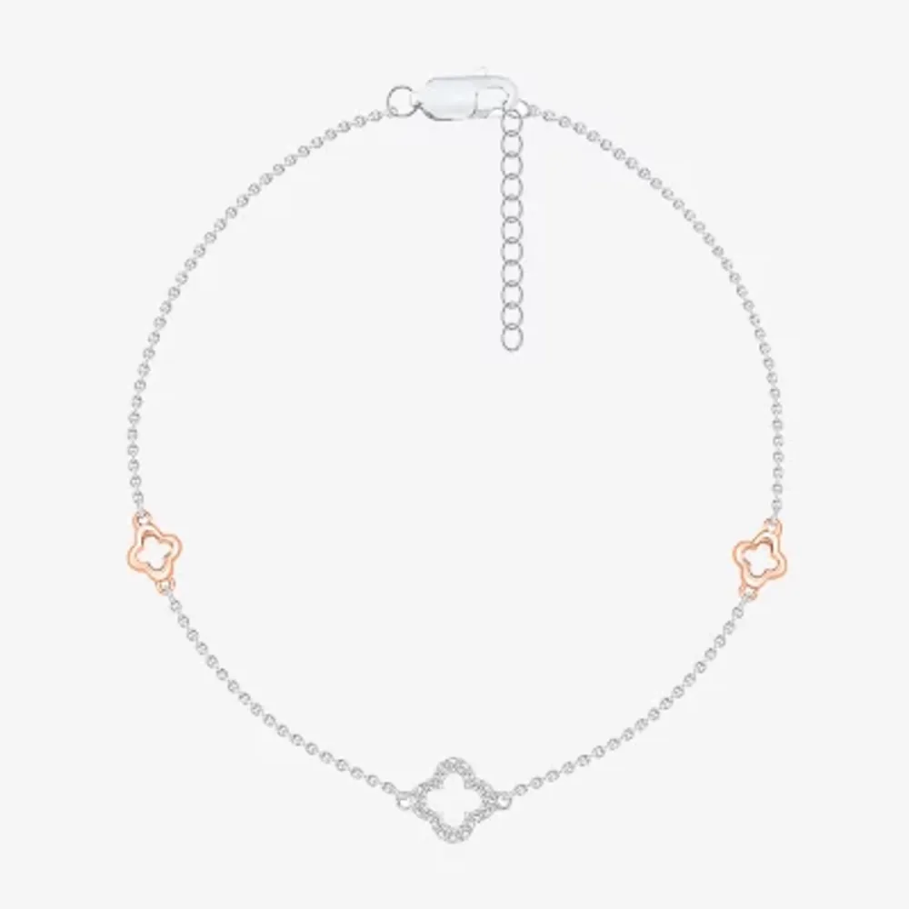 Limited Quantities! Womens 10K Rose Gold Sterling Silver 10 Inch Solid Cable Ankle Bracelet