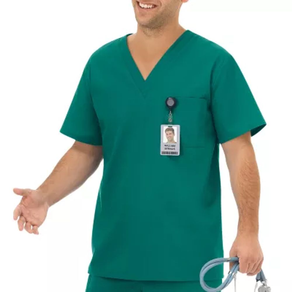 Fundamentals By White Swan 14900 1-Pocket Unisex Adult Big and Tall V Neck Short Sleeve Scrub Top