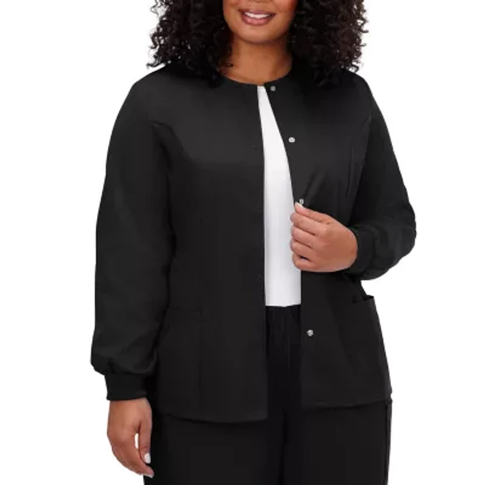 Fundamentals By White Swan 14740 Warm-Up Womens Plus Scrub Jackets