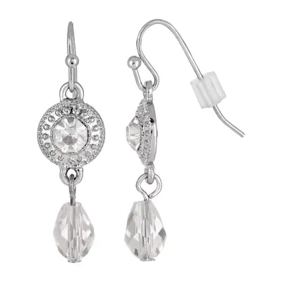 1928 Silver Tone Womens Drop Earrings