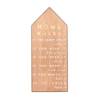 11x28 Home Rules Wall Sign