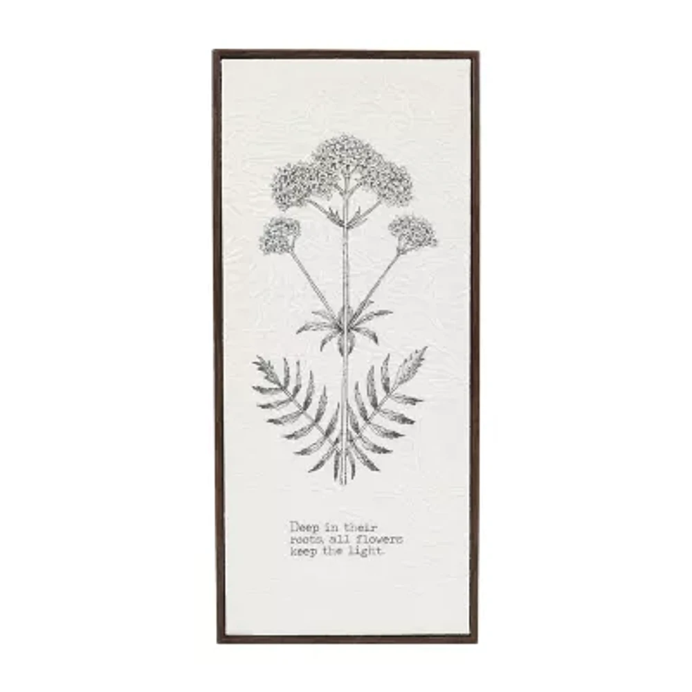 8x18 Botanical Crinkle Cut Wall Sign
