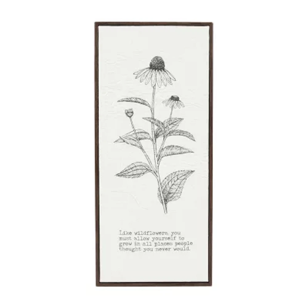 8x18 Wildflower Crinkle Cut Wall Sign