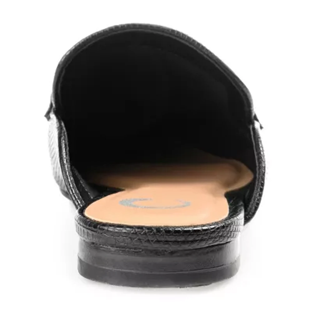 Journee Collection Hazina Womens Square Closed Toe Mules