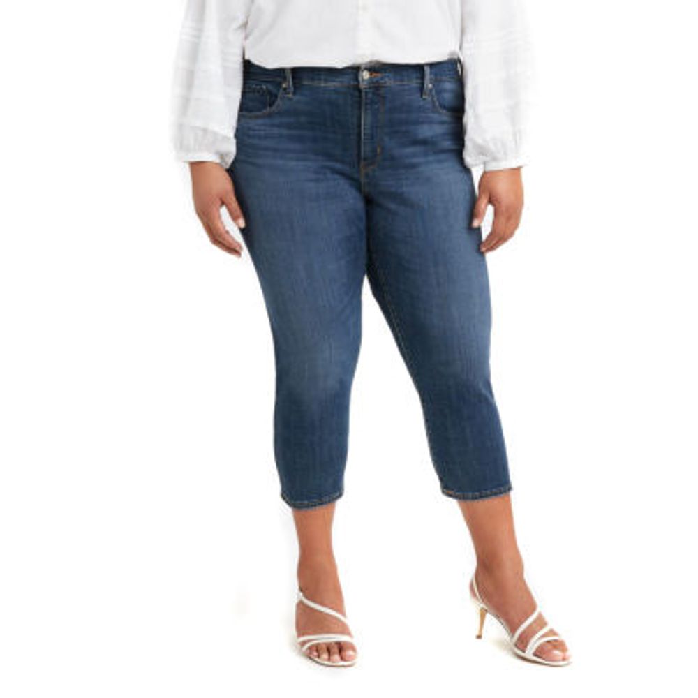 Levi's Shaping Womens Stretch Fabric Slim Mid Rise Plus Capri Pant
