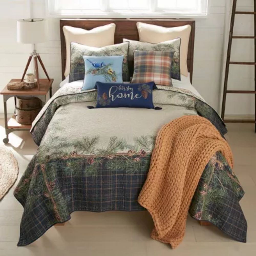 Donna Sharp Pine Boughs 3-pc. Reversible Quilt Set