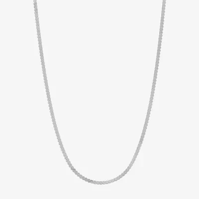 Womens 14K White Gold 18 Inch Fashion Chain Necklace