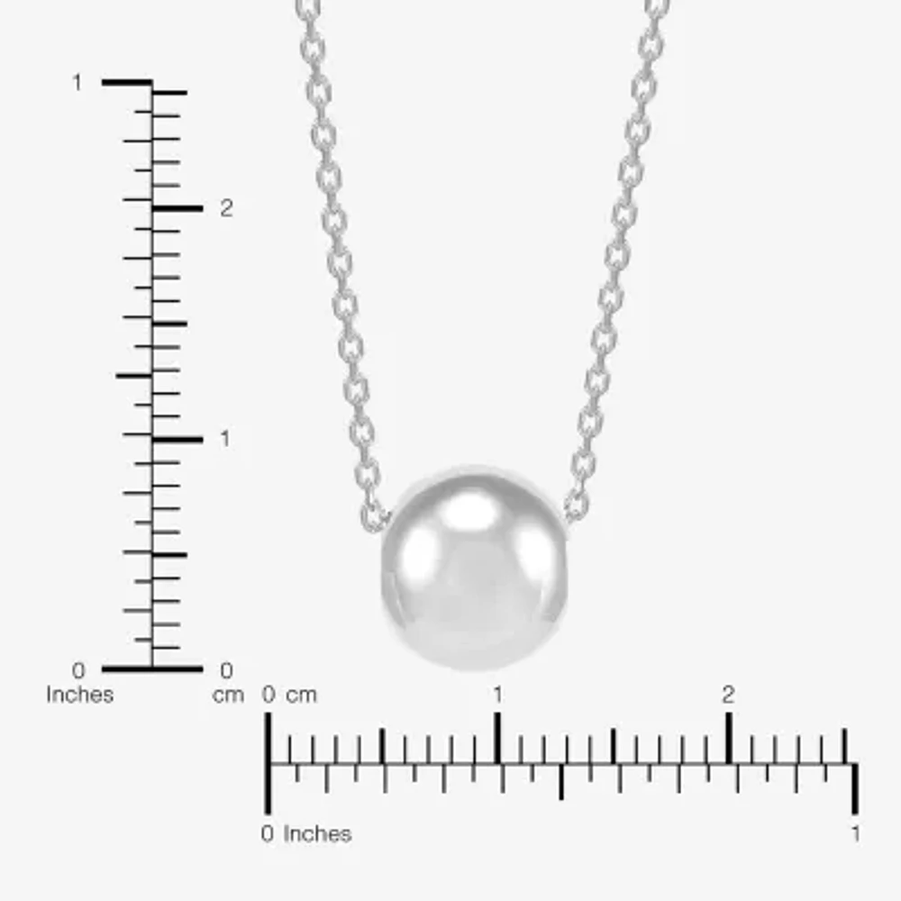 Made in Italy Womens Sterling Silver Round 2-pc. Jewelry Set