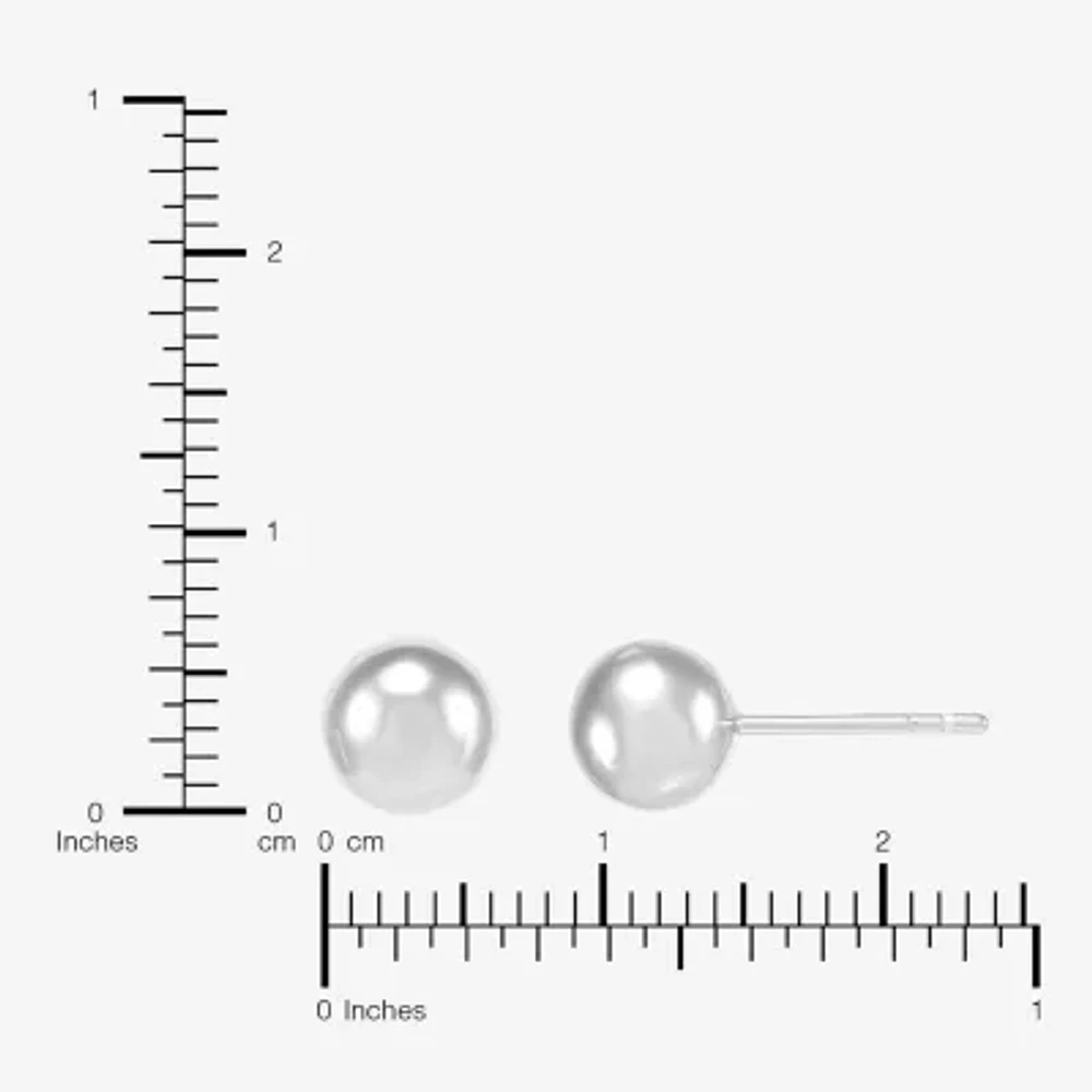 Made in Italy Womens Sterling Silver Round 2-pc. Jewelry Set