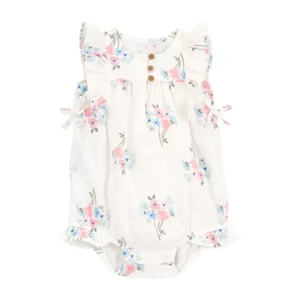 Carter's Baby Girls Sleeveless Floral Romper