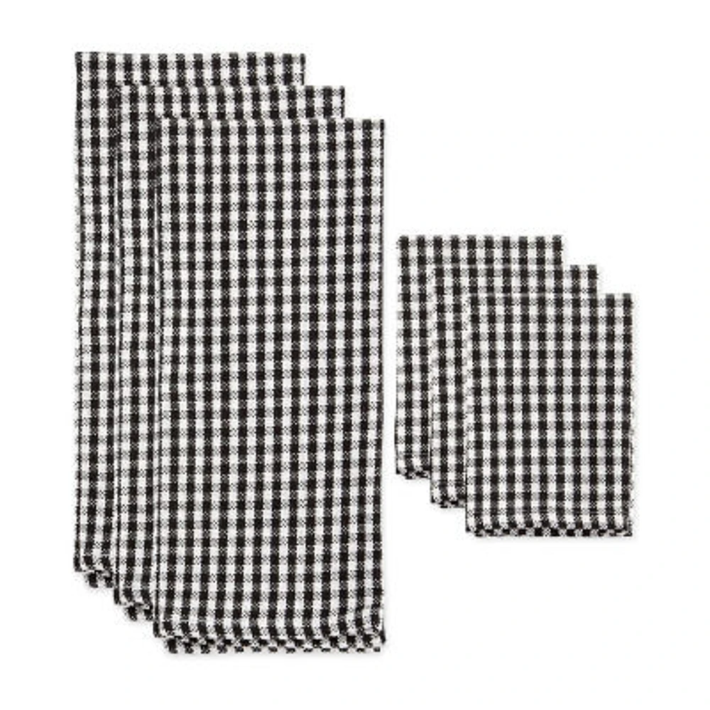 Design Imports Check 6-pc. Towels + Dish Cloths Set