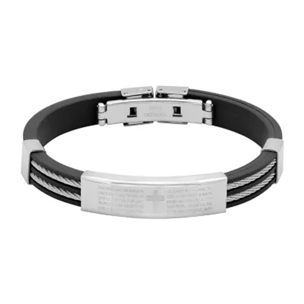Steeltime Mens Stainless Steel 8 Inch Solid Hypoallergenic Id Bracelet