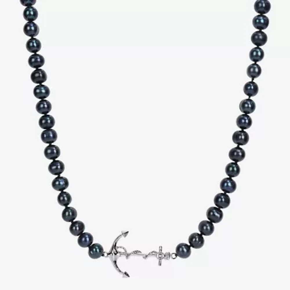 Mens Black 19 Inch Strand Necklace
