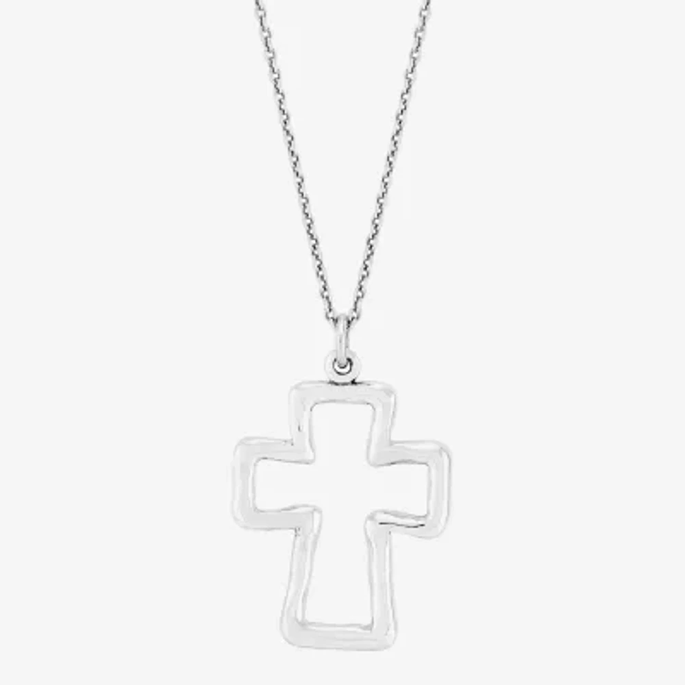 Silpada Womens Sterling Silver Cross 16 Inch Pendant Necklace