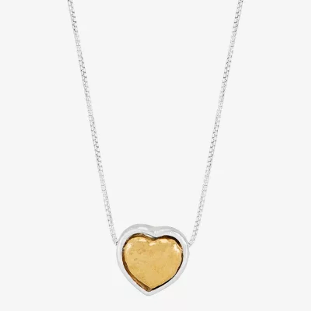 Silpada Womens Sterling Silver Heart 16 Inch Pendant Necklace