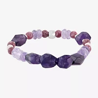 Silpada Womens Purple Sterling Silver Beaded Bracelet