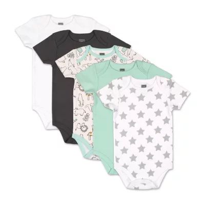 The Peanutshell Baby Unisex 5-pc. Short Sleeve Bodysuit