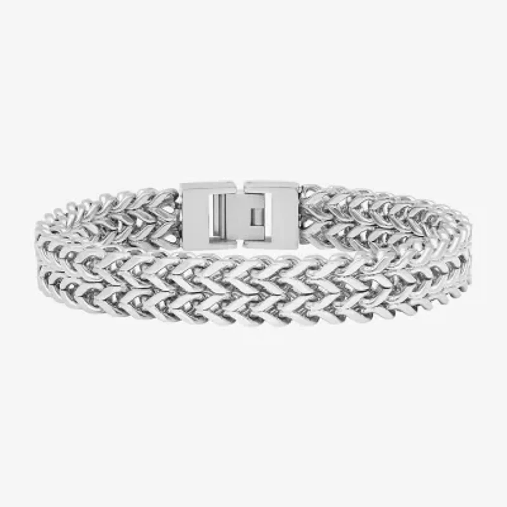 Mens Stainless Steel 8 1/2 Inch Link Chain Bracelet