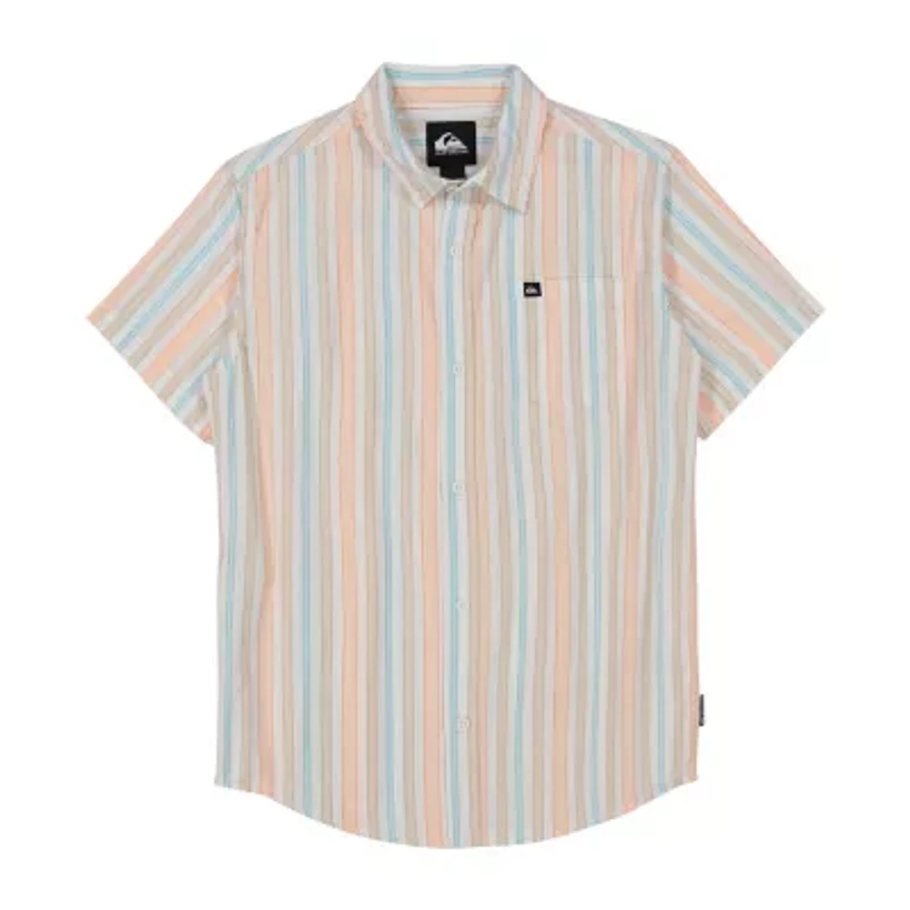 Quiksilver Big Kid Boys Short Sleeve Regular Fit Button-Down Shirt