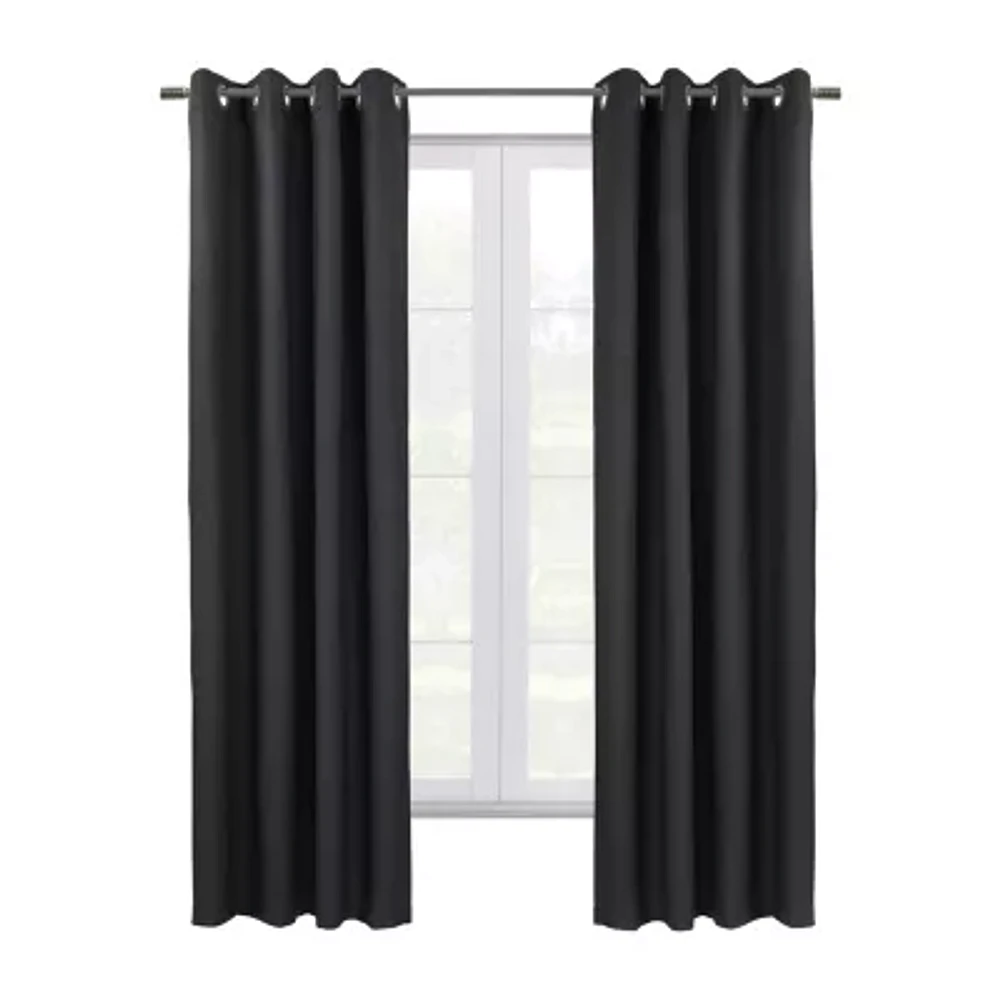 Shadow Grommet Top Energy Saving 100% Blackout Single Curtain Panel